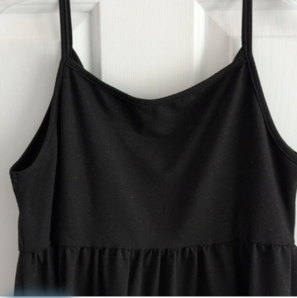 Spring Top Black Knit Camisole Spaghetti Strap Tank Top Large Cami - Picture 7 of 9